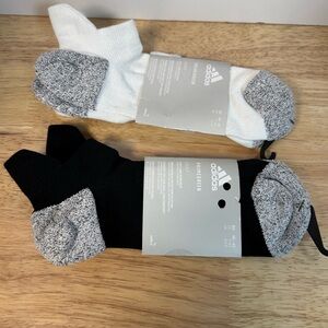 Adidas Men's Primegreen Black and Gray Athletic Socks 7-8.5